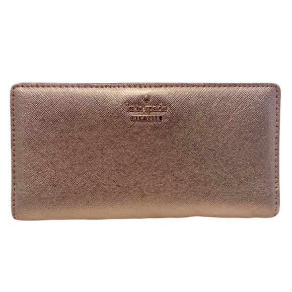 Kate Spade Rose Gold Metallic Wallet - Picture 1 of 13